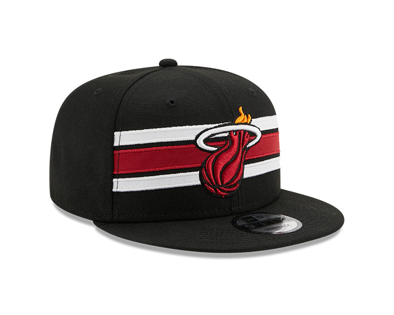 Men's Miami Heat Black Strike 9FIFTY Snapback Hat