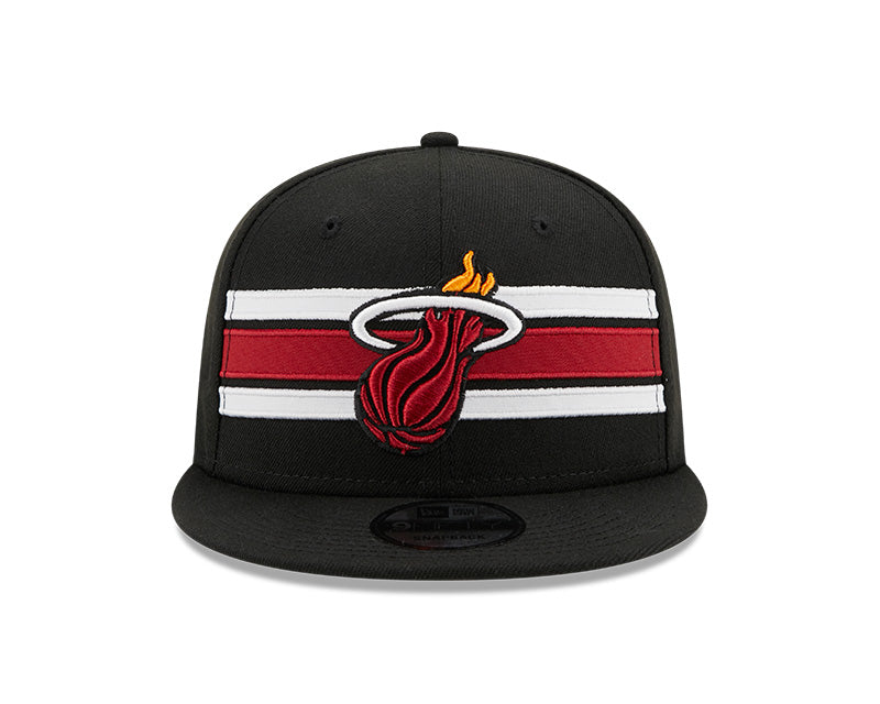 Men's Miami Heat Black Strike 9FIFTY Snapback Hat