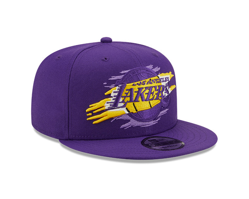 Los Angeles Lakers Logo Tear Purple New Era 9FIFTY Snapback Hat
