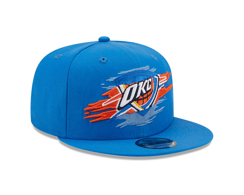 Oklahoma City Thunder Logo Tear Blue New Era 9FIFTY Snapback Hat