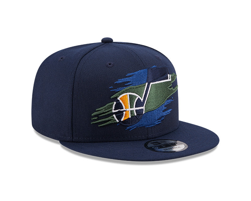 Utah Jazz Logo Tear Navy New Era 9FIFTY Snapback Hat