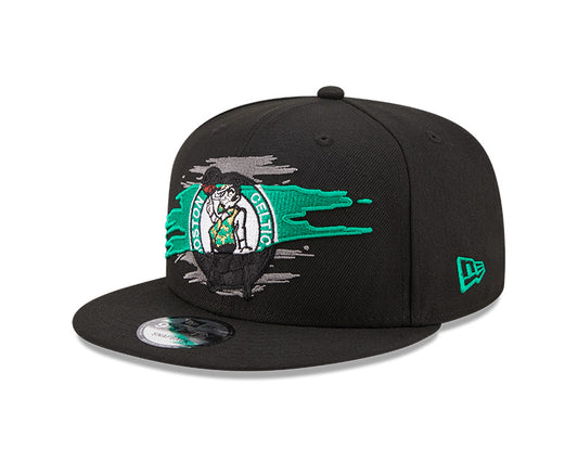 Boston Celtics Logo Tear Black New Era 9FIFTY Snapback Hat - Pro Jersey Sports