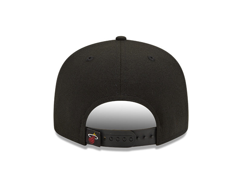 Miami Heat Logo Tear Black New Era 9FIFTY Snapback Hat