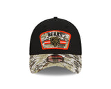 Men's Chicago Bears New Era Black 2021 Salute to Service Historic Logo 39THIRTY Flex Hat - Pro Jersey Sports