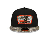Men's Chicago Bears B Logo New Era Black/Camo 2021 NFL Sideline Salute To Service 59FIFTY Fitted Hat - Pro Jersey Sports
