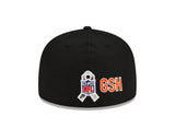 Men's Chicago Bears C Logo New Era Black/Camo 2021 NFL Sideline Salute To Service 59FIFTY Fitted Hat - Pro Jersey Sports