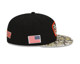 Men's Chicago Bears C Logo New Era Black/Camo 2021 NFL Sideline Salute To Service 59FIFTY Fitted Hat - Pro Jersey Sports