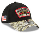 Men's Tampa Bay Buccaneers New Era Black 2021 Salute to Service Primary Logo 39THIRTY Flex Hat - Pro Jersey Sports