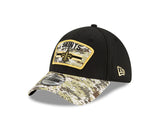 Men's New Orleans Saints New Era Black 2021 Salute to Service Primary Logo 39THIRTY Flex Hat - Pro Jersey Sports
