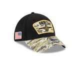 Men's New Orleans Saints New Era Black 2021 Salute to Service Primary Logo 39THIRTY Flex Hat - Pro Jersey Sports