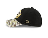 Men's New Orleans Saints New Era Black 2021 Salute to Service Primary Logo 39THIRTY Flex Hat - Pro Jersey Sports