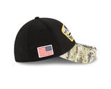 Men's New Orleans Saints New Era Black 2021 Salute to Service Primary Logo 39THIRTY Flex Hat - Pro Jersey Sports