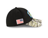 Men's Los Angeles Chargers New Era Black 2021 Salute to Service Primary Logo 39THIRTY Flex Hat - Pro Jersey Sports