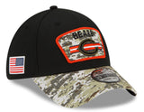 Men's Chicago Bears New Era Black 2021 Salute to Service Primary Logo 39THIRTY Flex Hat - Pro Jersey Sports