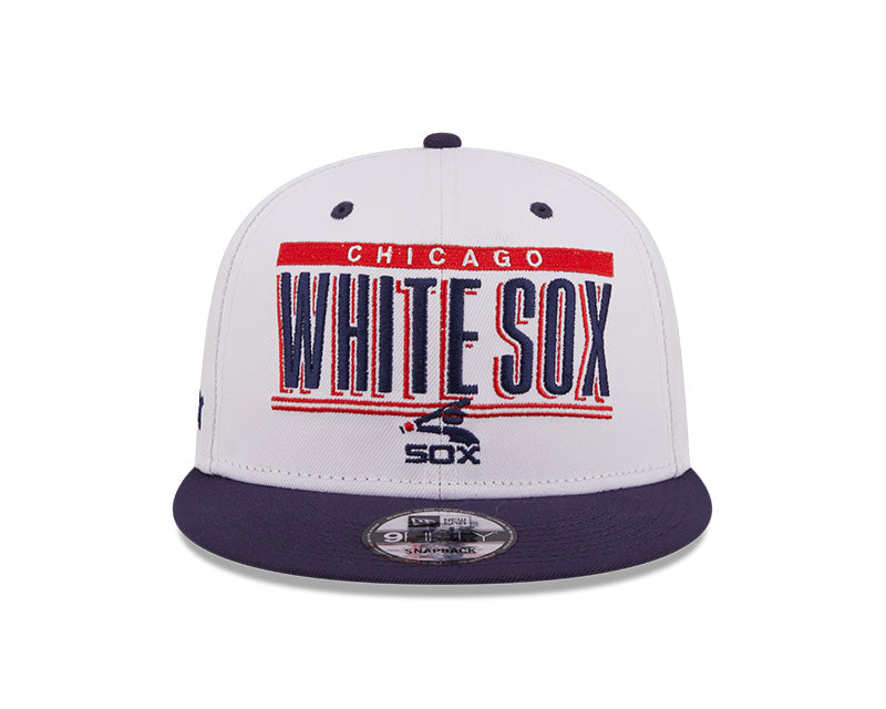 Men's Chicago White Sox White and Navy Retro Title 9FIFTY Snapback Hat