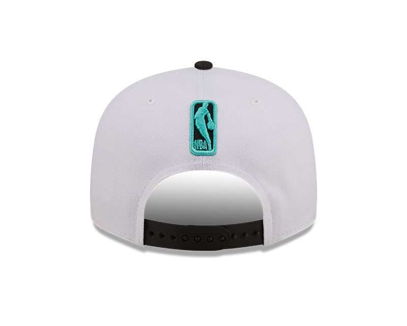 Men's Charlotte Hornets New Era 2 Tone White and Black Color Pack 9FIFTY Snapback Hat