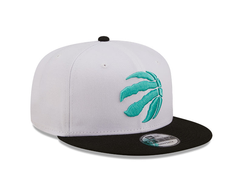 Men's Toronto Raptors New Era 2 Tone White and Black Color Pack 9FIFTY Snapback Hat