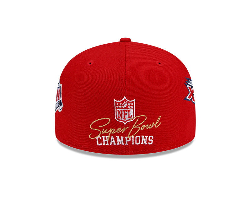 Men's San Francisco 49ers New Era Scarlet Count The Rings 59FIFTY Fitted Hat