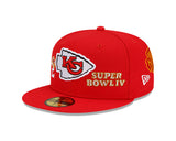 Kansas City Chiefs Red Count The Rings New Era 59FIFTY Fitted Hat - Pro Jersey Sports