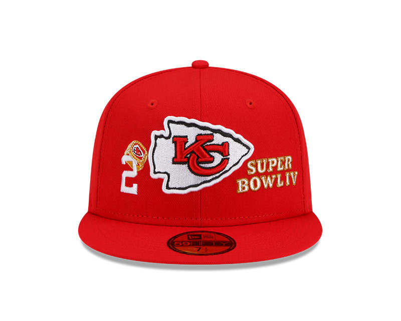 Kansas City Chiefs Red Count The Rings New Era 59FIFTY Fitted Hat