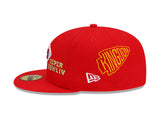 Kansas City Chiefs Red Count The Rings New Era 59FIFTY Fitted Hat - Pro Jersey Sports