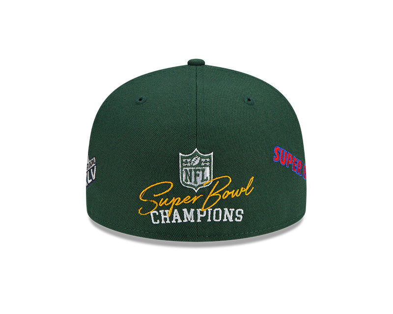 Green Bay Packers New Era Green 4 Time Champions 59FIFTY Fitted Hat