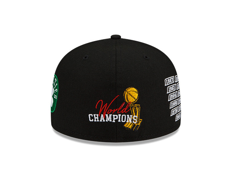 Boston Celtics 17 Time NBA Champions Edition Black New Era 59FIFTY Fitted Hat
