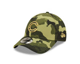Chicago Cubs New Era 2022 MLB Armed Forces Day 9FORTY Adjustable Hat - Camo - Pro Jersey Sports