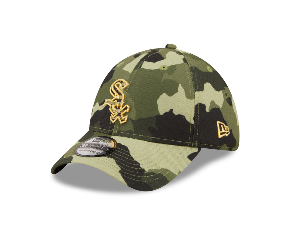 Men's Chicago White Sox New Era Camo 2022 Armed Forces Day 39THIRTY Flex Hat