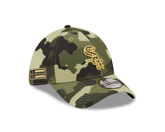 Men's Chicago White Sox New Era Camo 2022 Armed Forces Day 39THIRTY Flex Hat