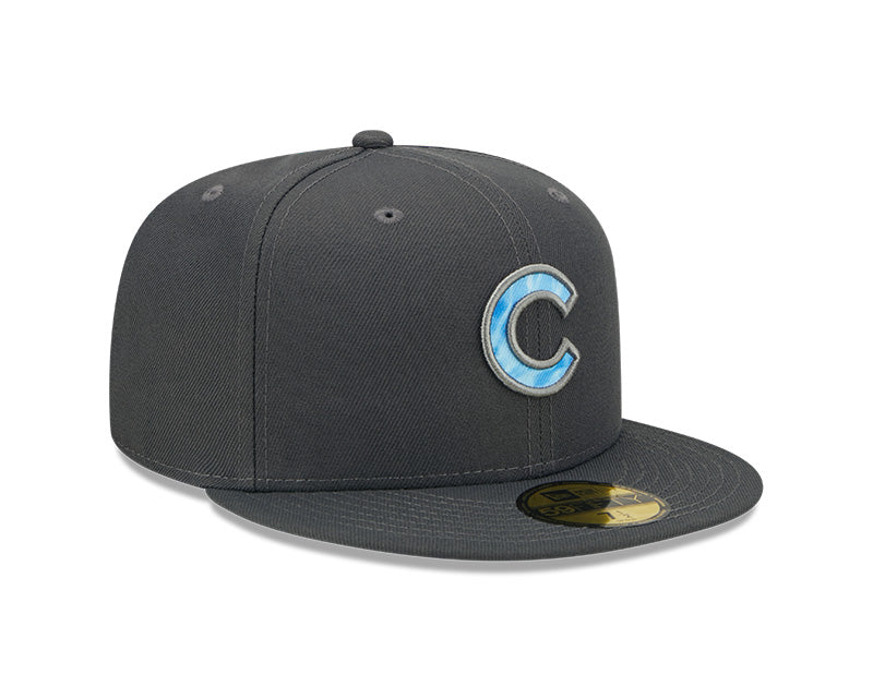 Chicago Cubs 2022 Father's Day New Era Graphite/ Blue Authentic Collection 59FIFTY Fitted Hat