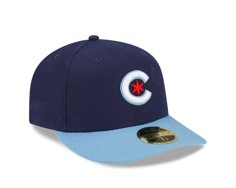 Men's Chicago Cubs New Era Navy/Light Blue City Connect Low Profile 59FIFTY Fitted Hat