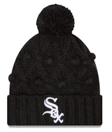 Women's Chicago White Sox New Era Black Toasty Cuffed Pom Knit Hat - Pro Jersey Sports