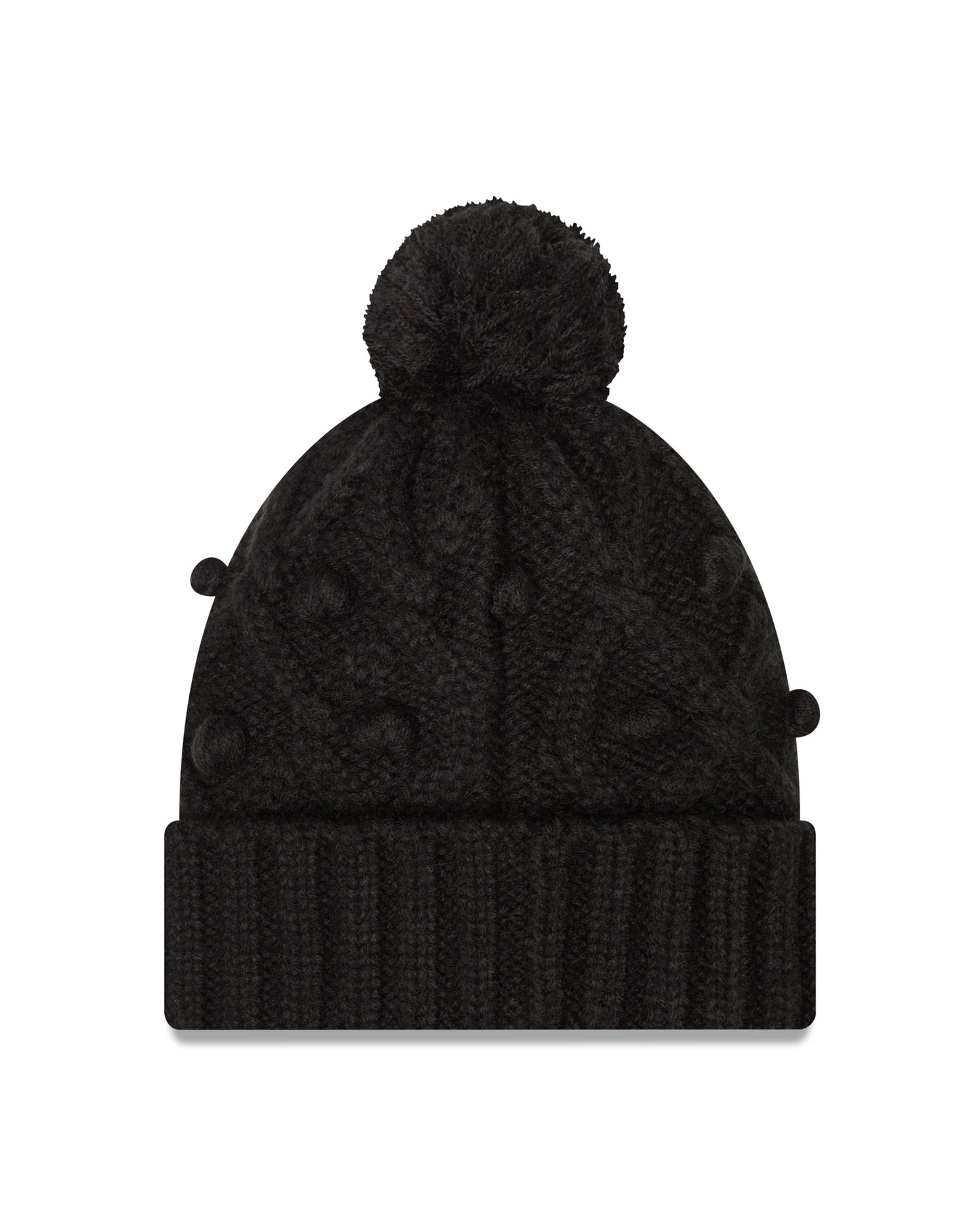 Women's Chicago Bulls New Era Black Toasty Cuffed Pom Knit Hat