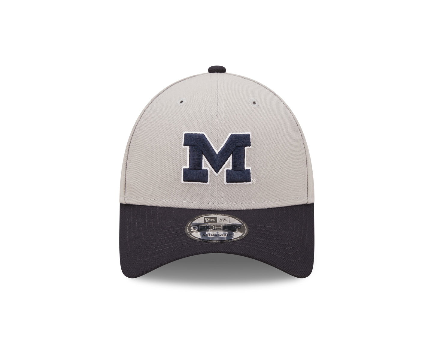 Michigan Wolverines Tide 2 Tone Gray/Navy NCAA New Era The League 9Forty Adjustable Hat