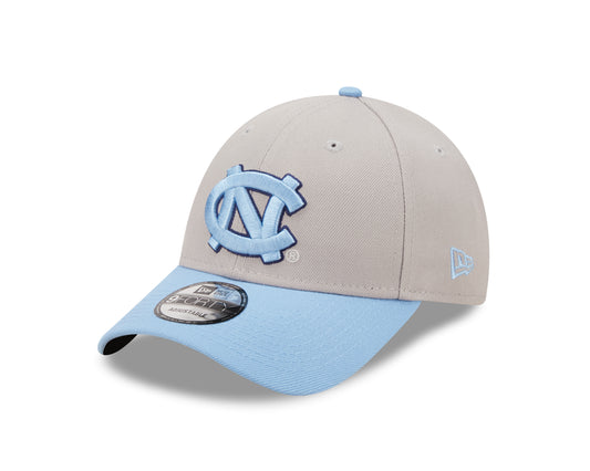 North Carolina Tar Heels 2 Tone Gray/ Sky Blue NCAA New Era The League 9Forty Adjustable Hat - Pro Jersey Sports