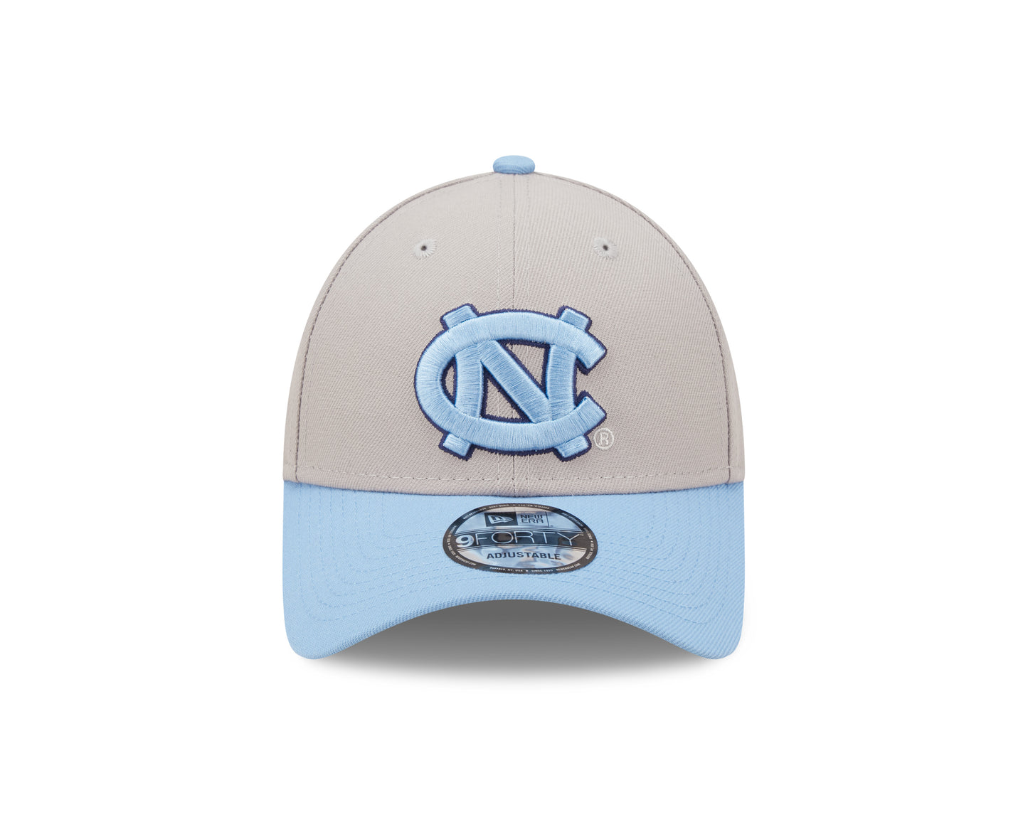 North Carolina Tar Heels 2 Tone Gray/ Sky Blue NCAA New Era The League 9Forty Adjustable Hat