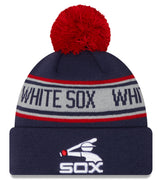 Child Chicago White Sox New Era Junior Cooperstown Collection Repeat Navy Cuffed Pom Knit Hat - Pro Jersey Sports