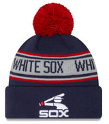 Youth Chicago White Sox New Era Junior Cooperstown Collection Repeat Navy Cuffed Pom Knit Hat - Pro Jersey Sports