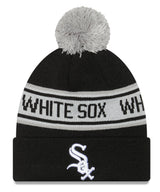Child Chicago White Sox New Era Junior Repeat Black Cuffed Pom Knit Hat - Pro Jersey Sports