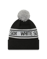 Youth Chicago White Sox New Era Junior Repeat Black Cuffed Pom Knit Hat - Pro Jersey Sports