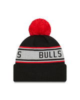 Child Chicago Bulls New Era Junior Black Repeat Navy Cuffed Pom Knit Hat - Pro Jersey Sports