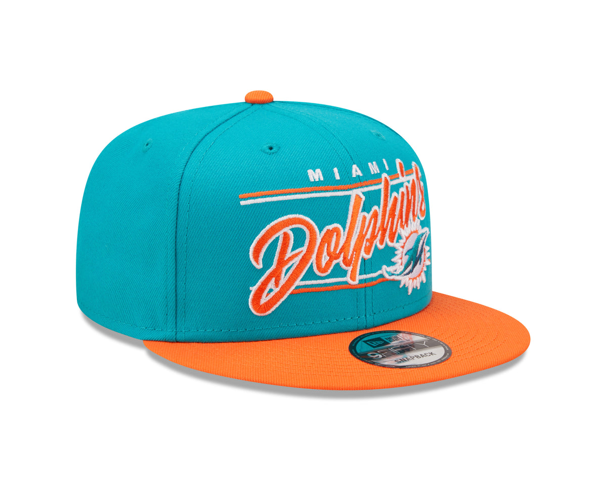 Miami Dolphins New Era Team Script 2 Tone 9FIFTY Snapback Hat - Pro Jersey Sports