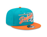 Miami Dolphins New Era Team Script 2 Tone 9FIFTY Snapback Hat - Pro Jersey Sports