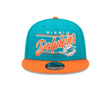 Miami Dolphins New Era Team Script 2 Tone 9FIFTY Snapback Hat - Pro Jersey Sports