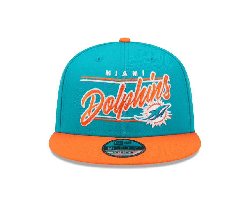Miami Dolphins New Era Team Script 2 Tone 9FIFTY Snapback Hat - Pro Jersey Sports