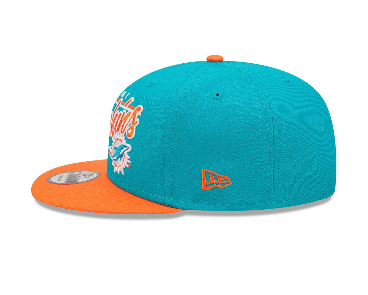 Miami Dolphins New Era Team Script 2 Tone 9FIFTY Snapback Hat - Pro Jersey Sports