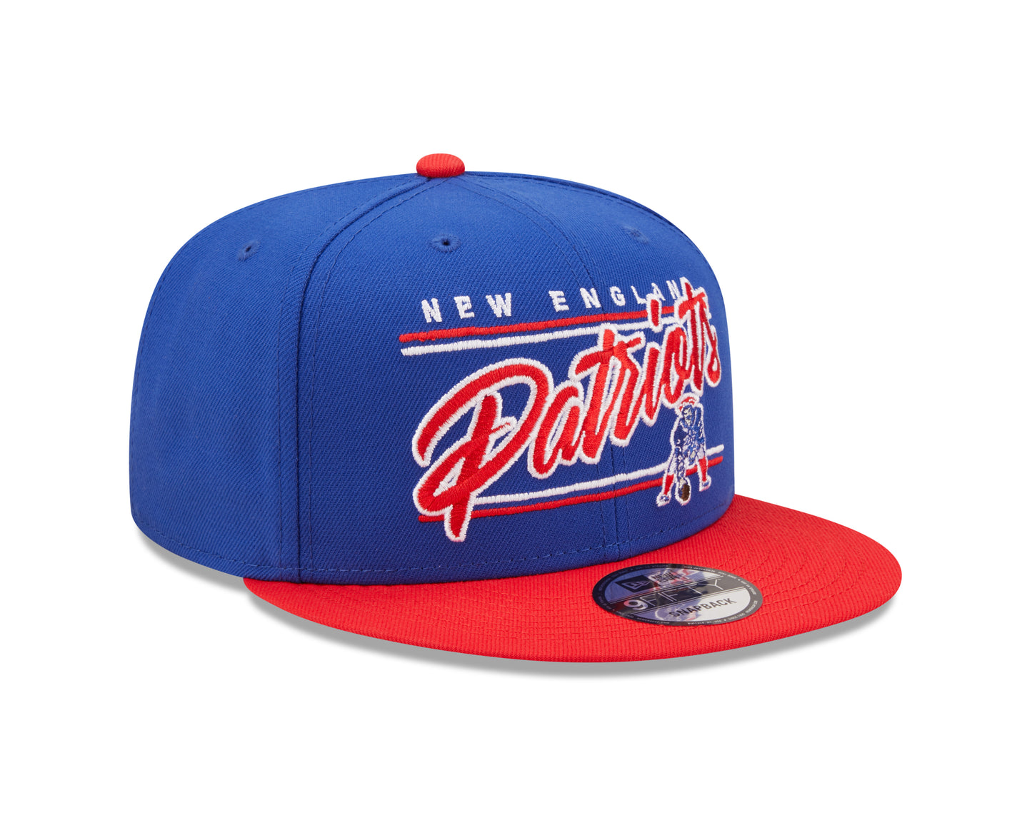 New England Patriots Historic Logo New Era Team Script 2 Tone 9FIFTY Snapback Hat