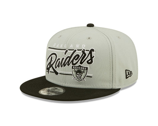 Oakland Raiders New Era Team Script 2 Tone 9FIFTY Snapback Hat