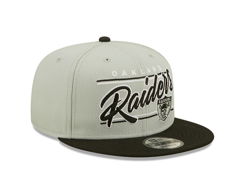 Oakland Raiders New Era Team Script 2 Tone 9FIFTY Snapback Hat - Pro Jersey Sports